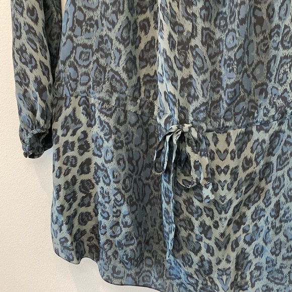 Rebecca Taylor Printed Silk Tunic Dress in Storm Cat - Picture 4 of 9